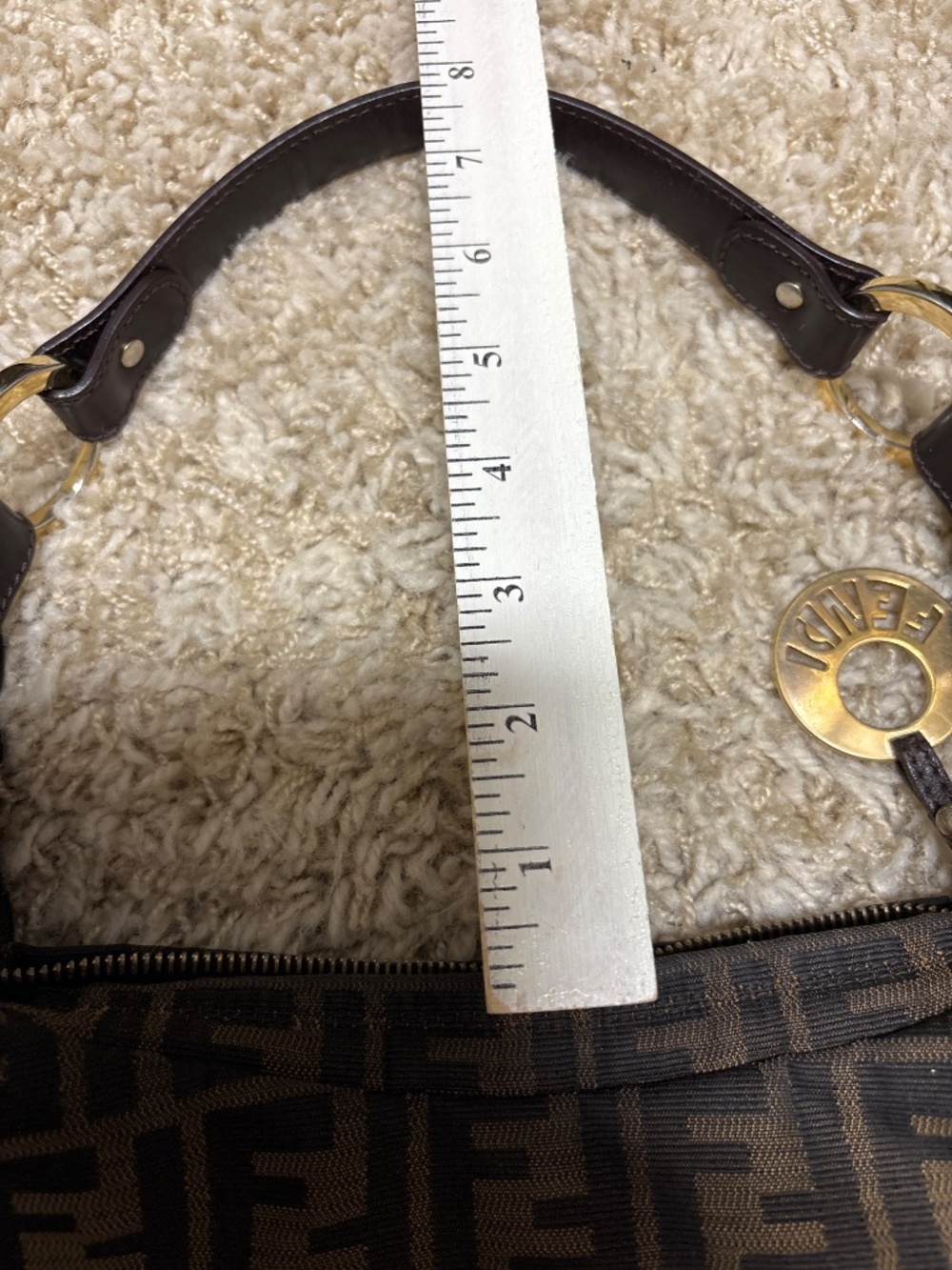 Fendi Brown and Black FF Logo Hobo Bag - Picture 12 of 12